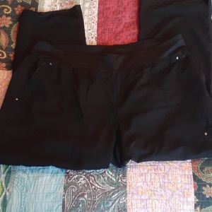 Black scrub pants 2X